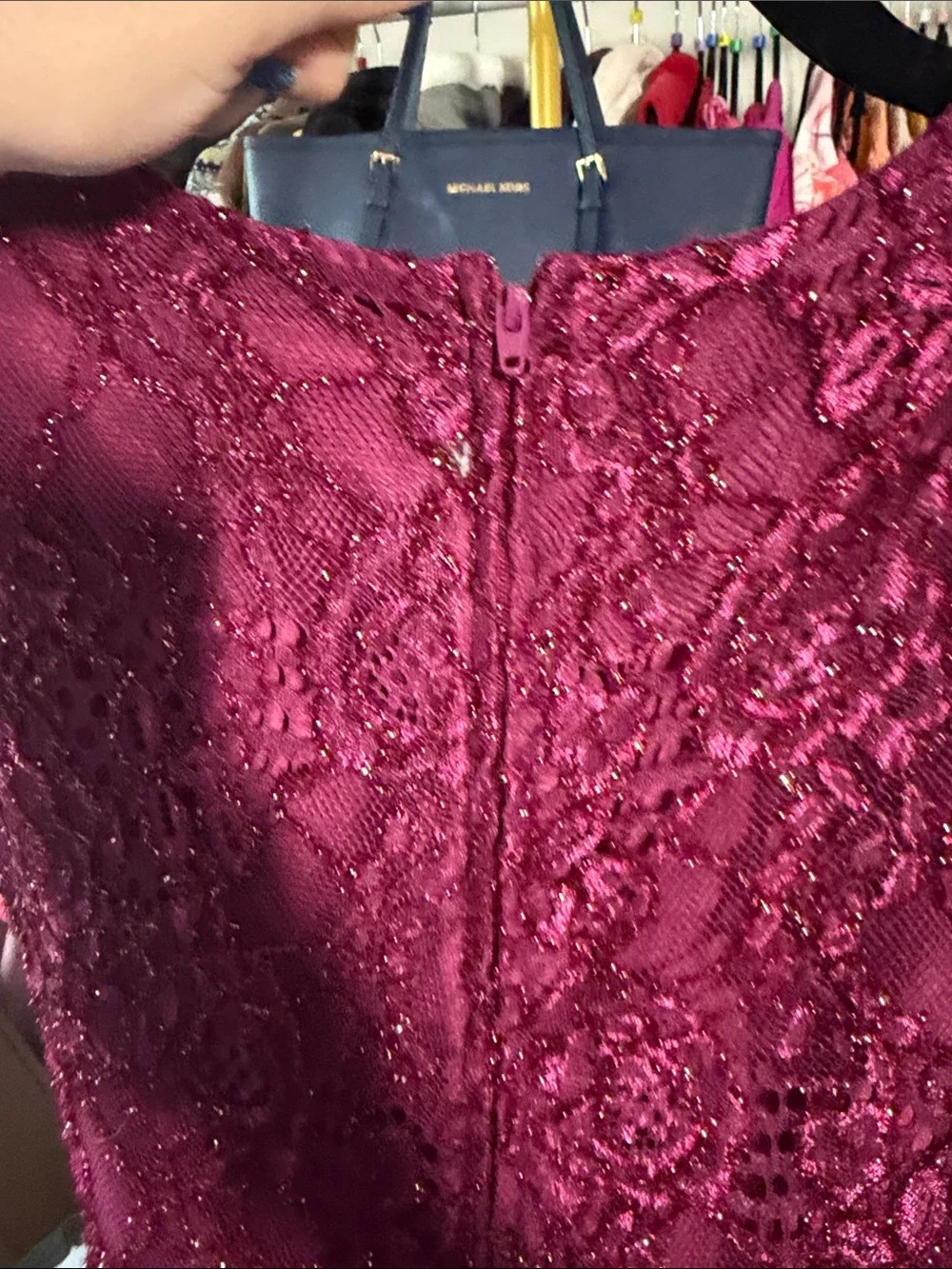 The Children's Place cranberry Lace Dress size girls 16